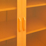 Mustárzöld acél tárolószekrény 80 x 35 x 101,5 cm 8