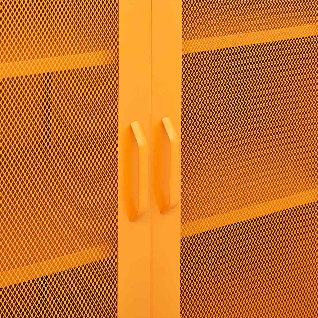 Mustárzöld acél tárolószekrény 80 x 35 x 101,5 cm 8