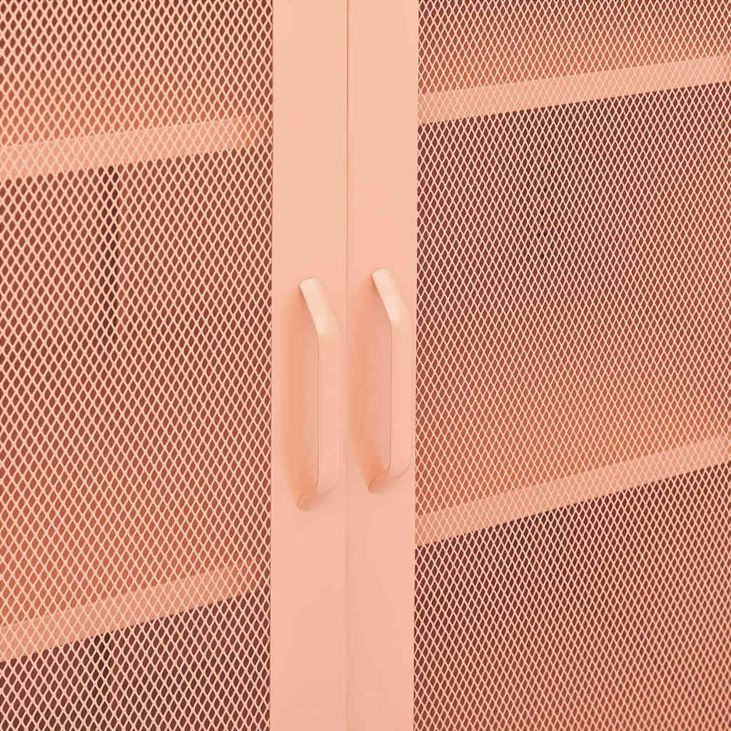 Rózsaszín acél tárolószekrény 80 x 35 x 101,5 cm 8