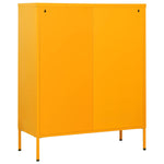 Mustársárga acél fiókos szekrény 80 x 35 x 101,5 cm 5