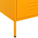 Mustársárga acél fiókos szekrény 80 x 35 x 101,5 cm 7