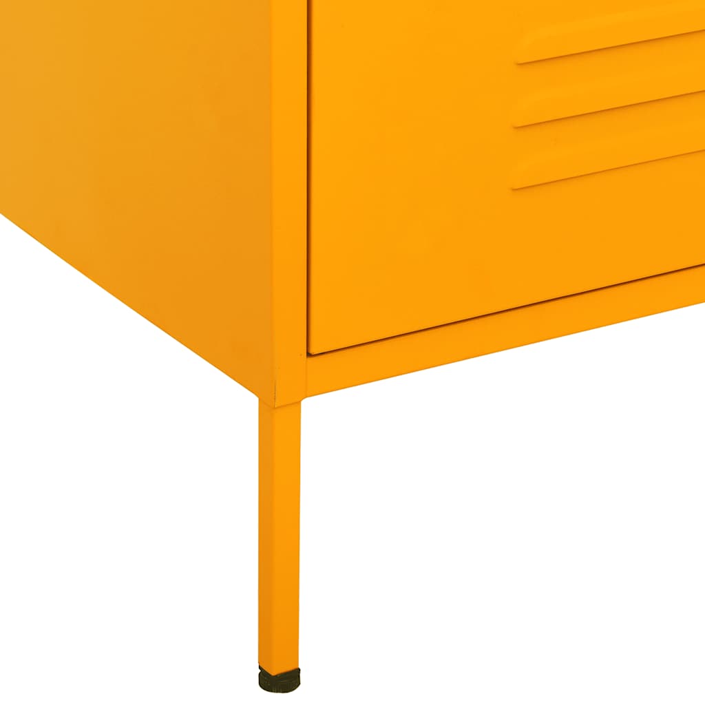 Mustársárga acél fiókos szekrény 80 x 35 x 101,5 cm 7