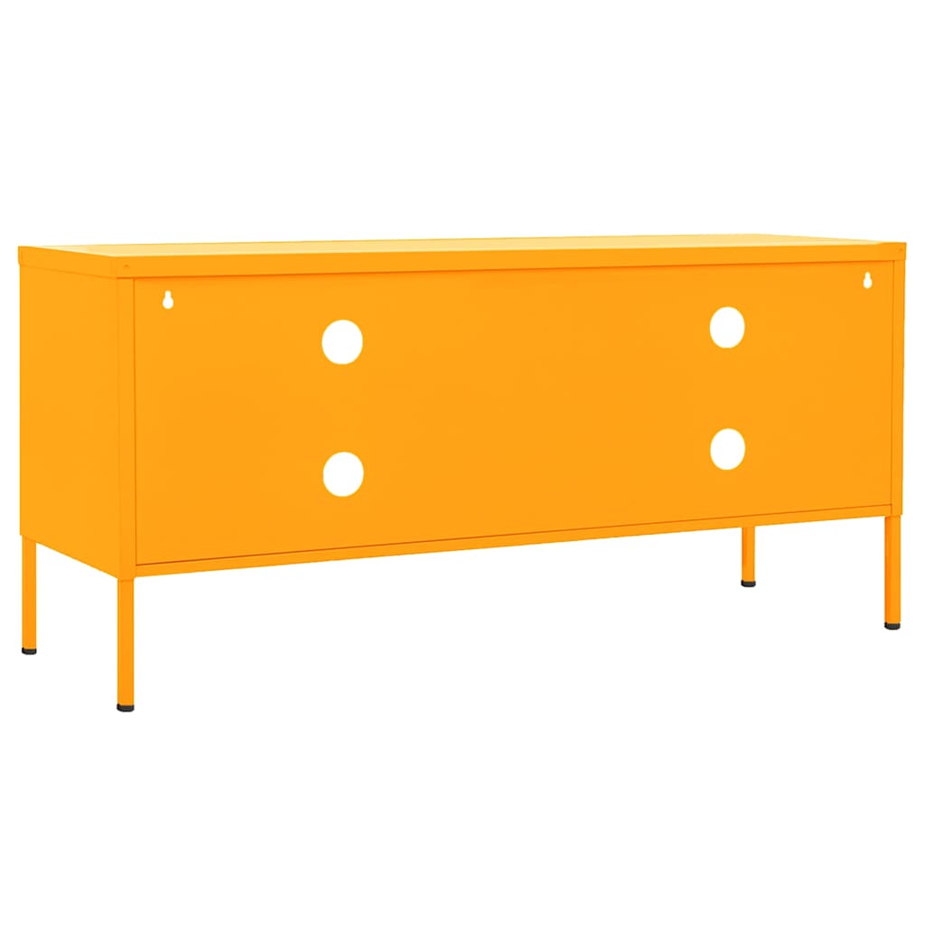 Mustársárga acél TV-szekrény 105 x 35 x 50 cm 5