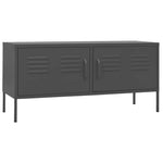 Antracitszürke acél TV-szekrény 105 x 35 x 50 cm 2