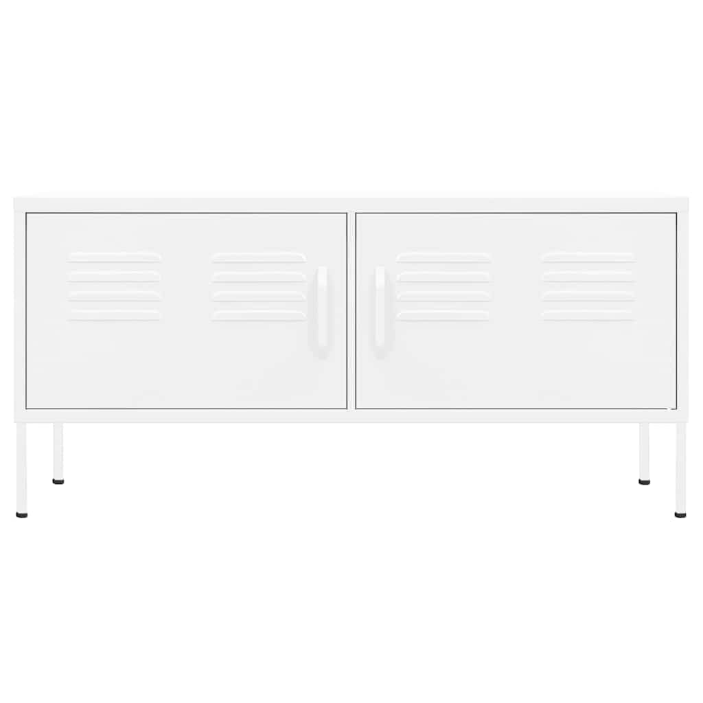 Fehér acél TV-szekrény 105 x 35 x 50 cm 3