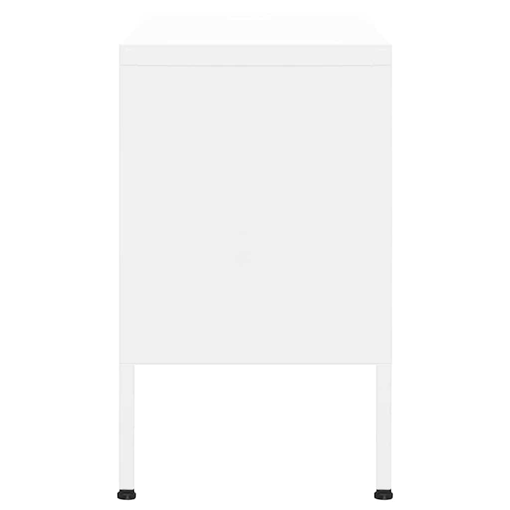 Fehér acél TV-szekrény 105 x 35 x 50 cm 4