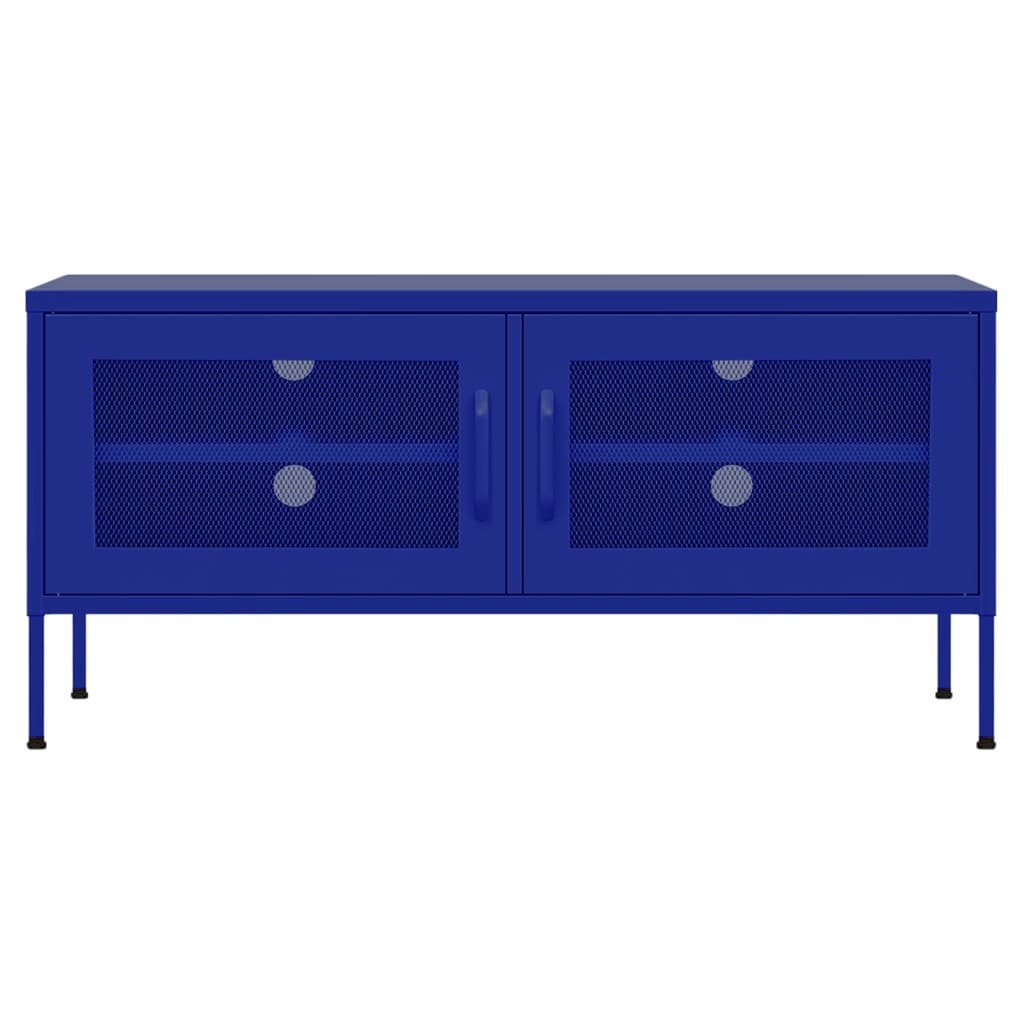 Tengerészkék acél TV-szekrény 105 x 35 x 50 cm 3
