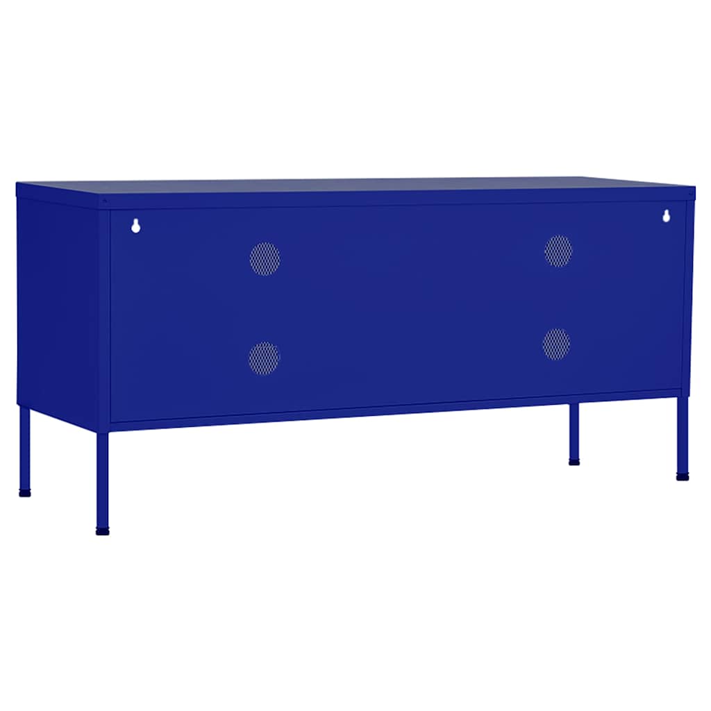 Tengerészkék acél TV-szekrény 105 x 35 x 50 cm 5