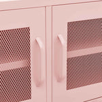 Rózsaszín acél TV-szekrény 105 x 35 x 50 cm 8