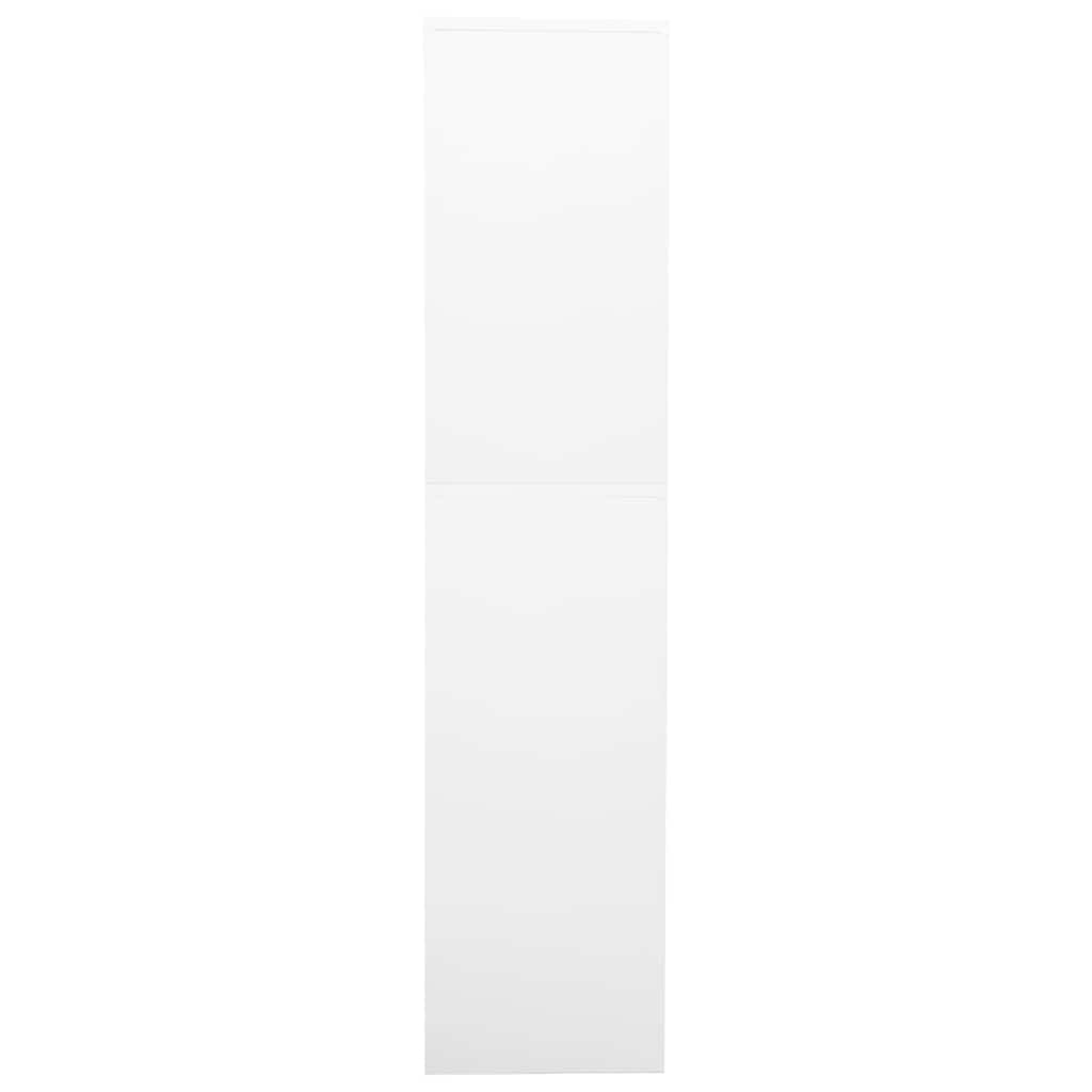 Fehér acél irodai szekrény 90 x 40 x 180 cm 3