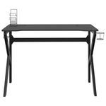 Fekete K-lábú gamer asztal 110 x 60 x 75 cm 4