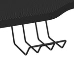 Fekete K-lábú gamer asztal 110 x 60 x 75 cm 7