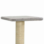 Világosszürke macskabútor szizál kaparófákkal 118,5 cm 7