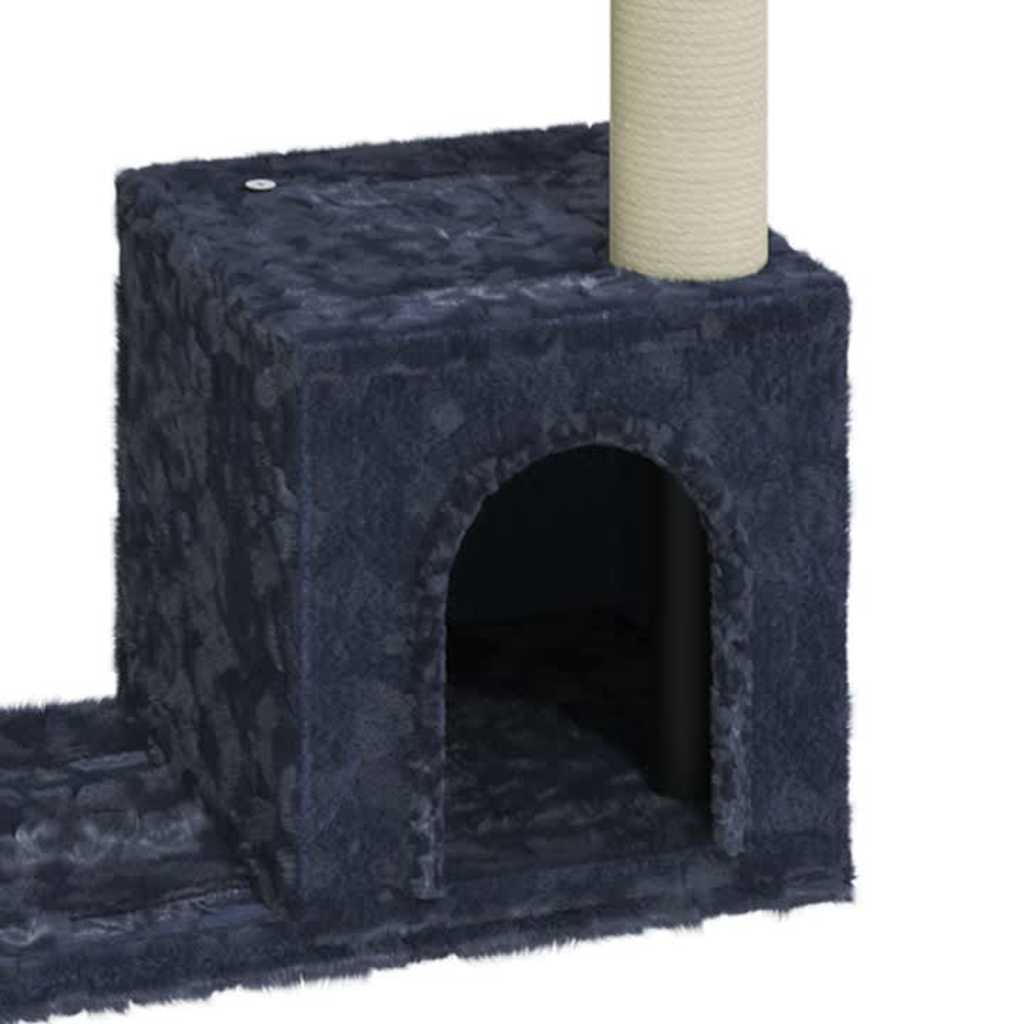 Sötétszürke macskabútor szizál kaparófákkal 70 cm 5