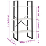 Fehér tömör fenyőfa tárolópolc 60 x 30 x 105 cm 8