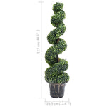 Zöld spirálalakú cserepes műpuszpáng 117 cm 5