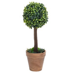 2 db zöld gömbalakú cserepes műpuszpáng 41 cm 3