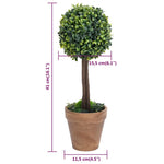 2 db zöld gömbalakú cserepes műpuszpáng 41 cm 6