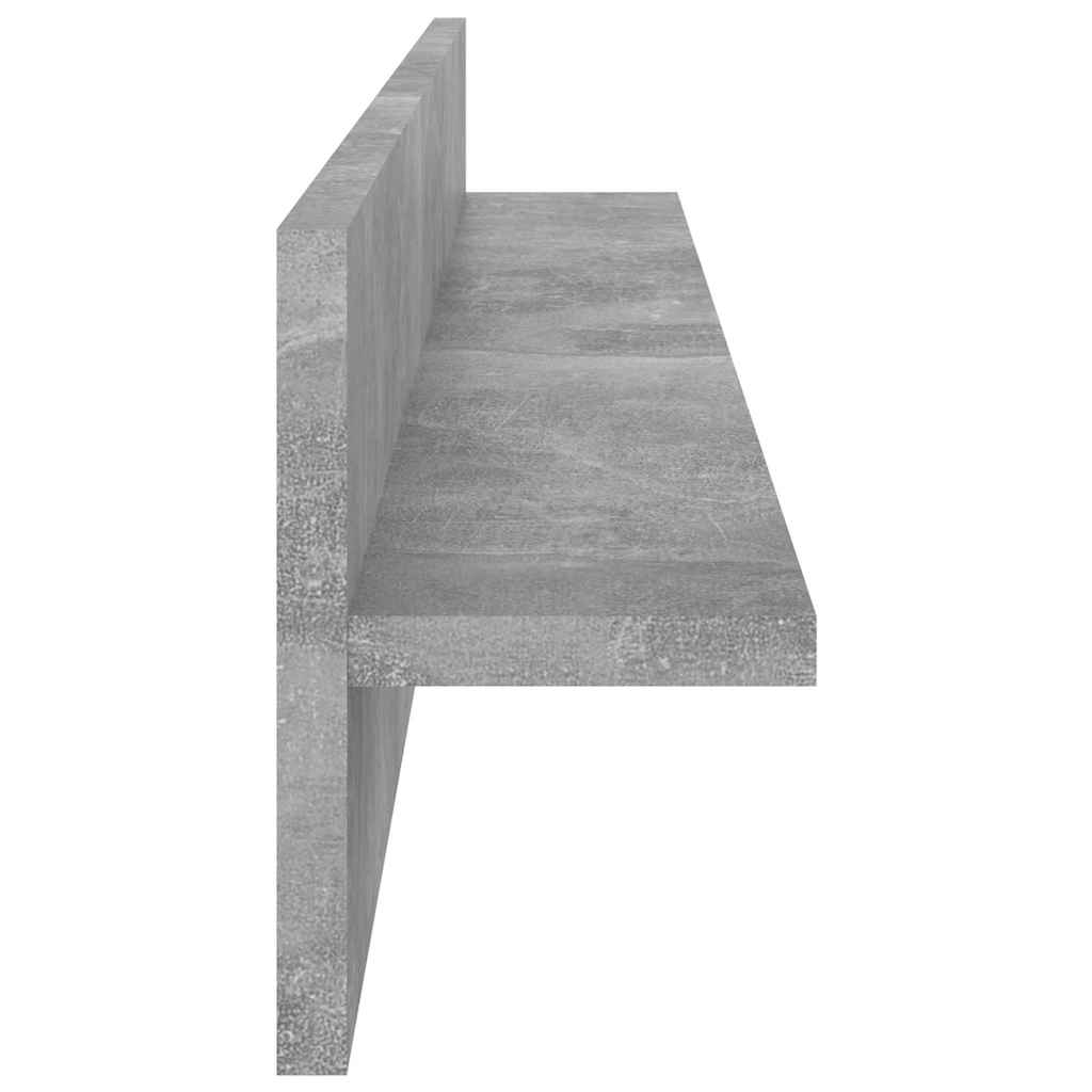 4 db betonszürke forgácslap fali polc 80 x 11,5 x 18 cm 6
