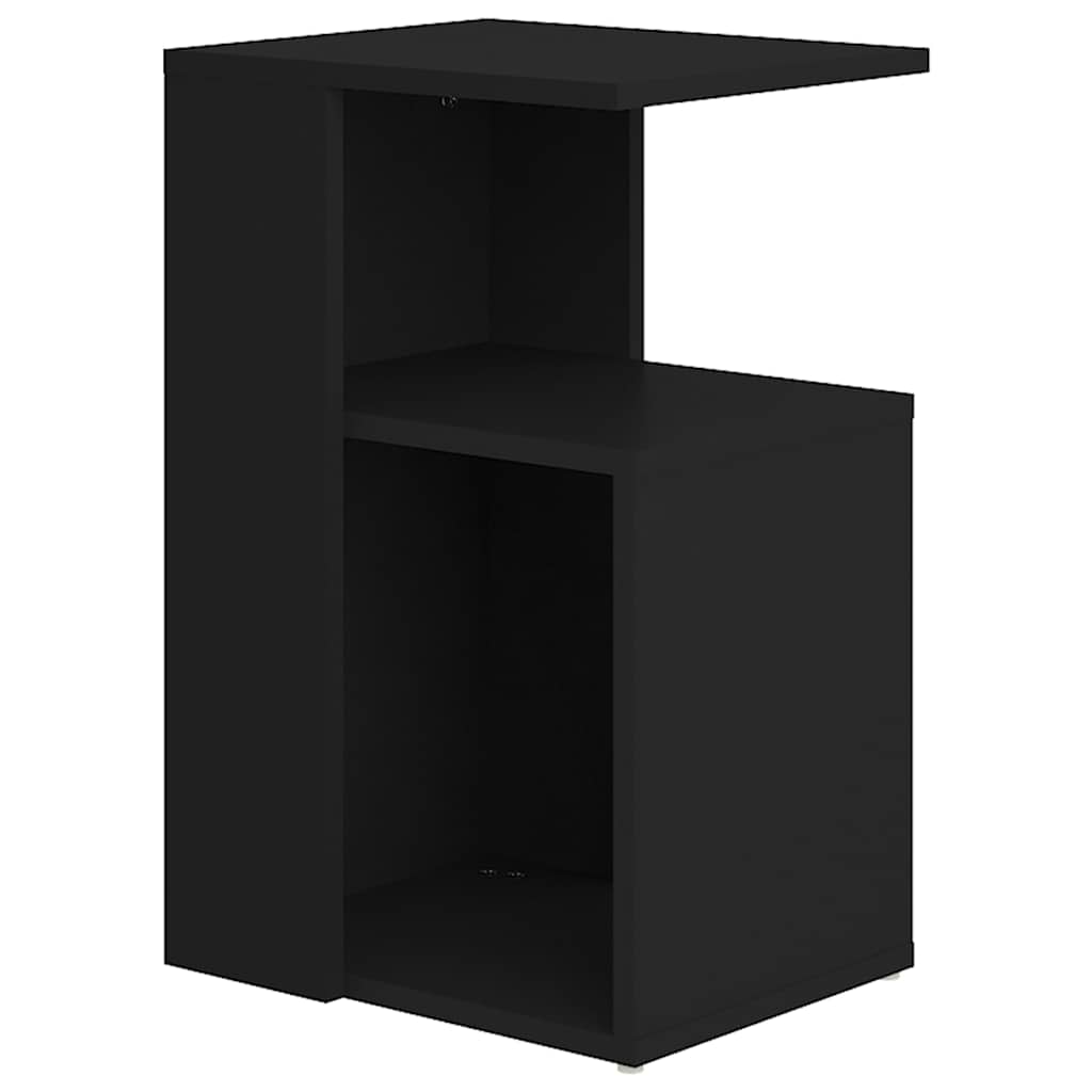 Fekete szerelt fa kisasztal 36 x 30 x 56 cm 2