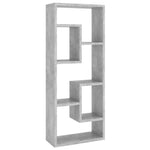 Betonszürke szerelt fa fali polc 36 x 16 x 90 cm 2