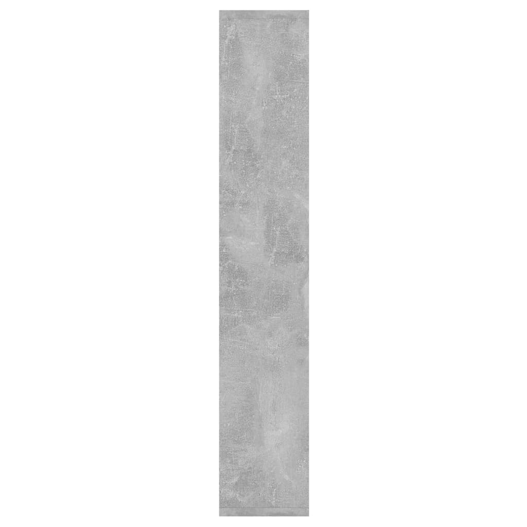 Betonszürke szerelt fa fali polc 36 x 16 x 90 cm 5