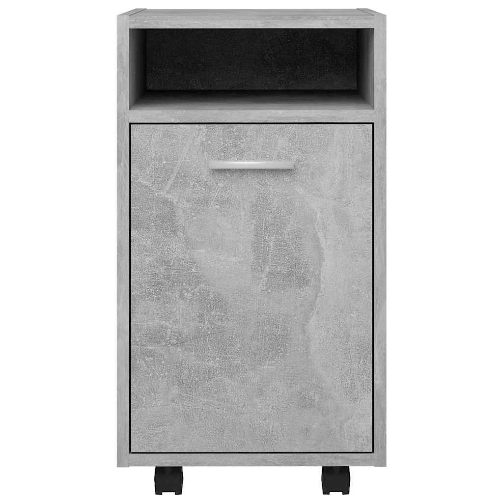 Betonszürke szerelt fa kerekes kisszekrény 33 x 38 x 60 cm 4