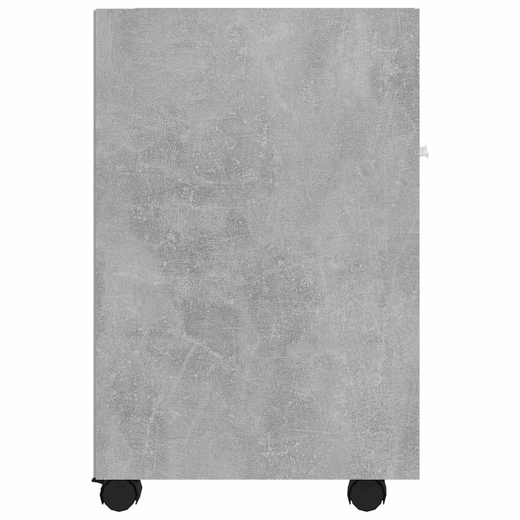 Betonszürke szerelt fa kerekes kisszekrény 33 x 38 x 60 cm 5
