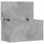 Betonszürke szerelt fa tárolóláda 84 x 42 x 46 cm 7