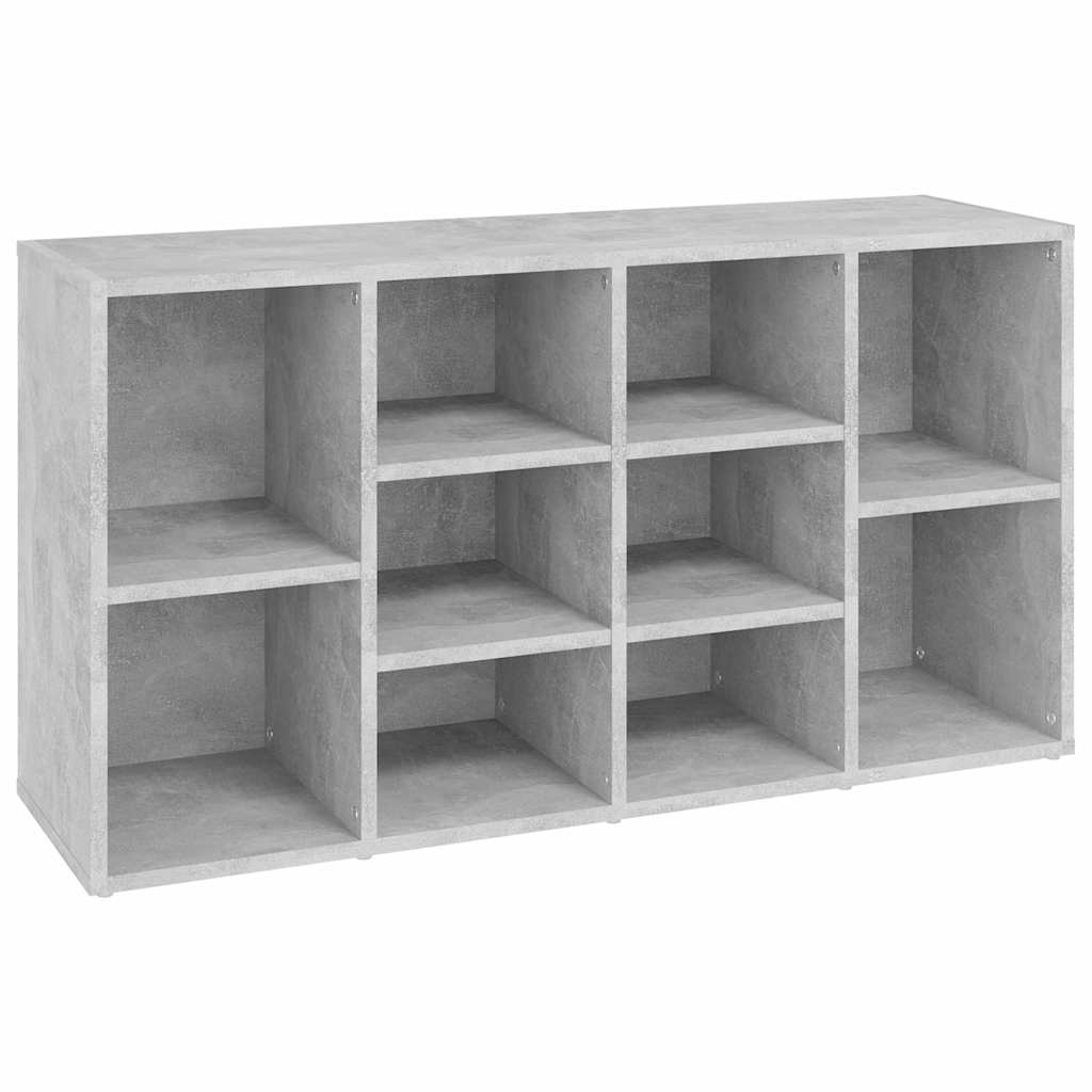 Betonszürke szerelt fa cipőtároló pad 103 x 30 x 55 cm 2