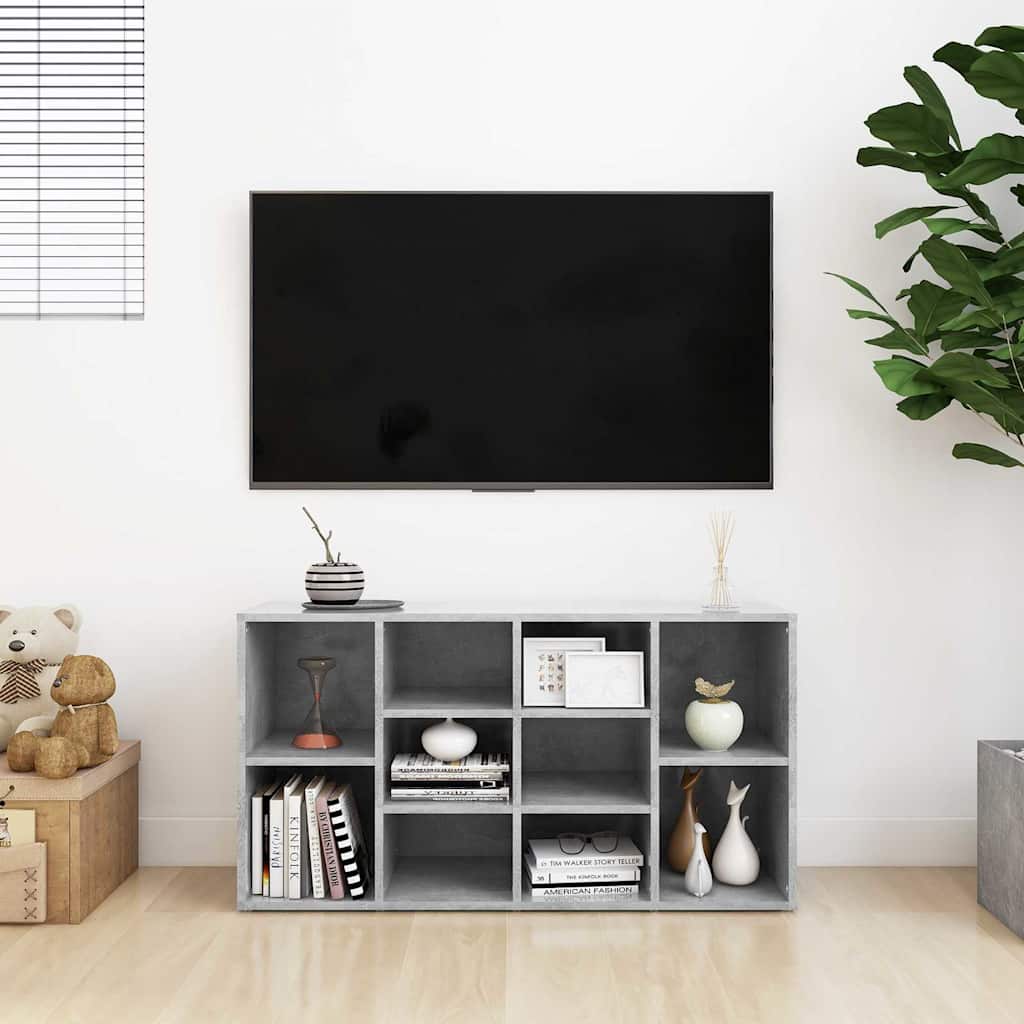 Betonszürke szerelt fa cipőtároló pad 103 x 30 x 55 cm 4