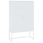Fehér acél magasszekrény 80 x 35 x 135 cm 2