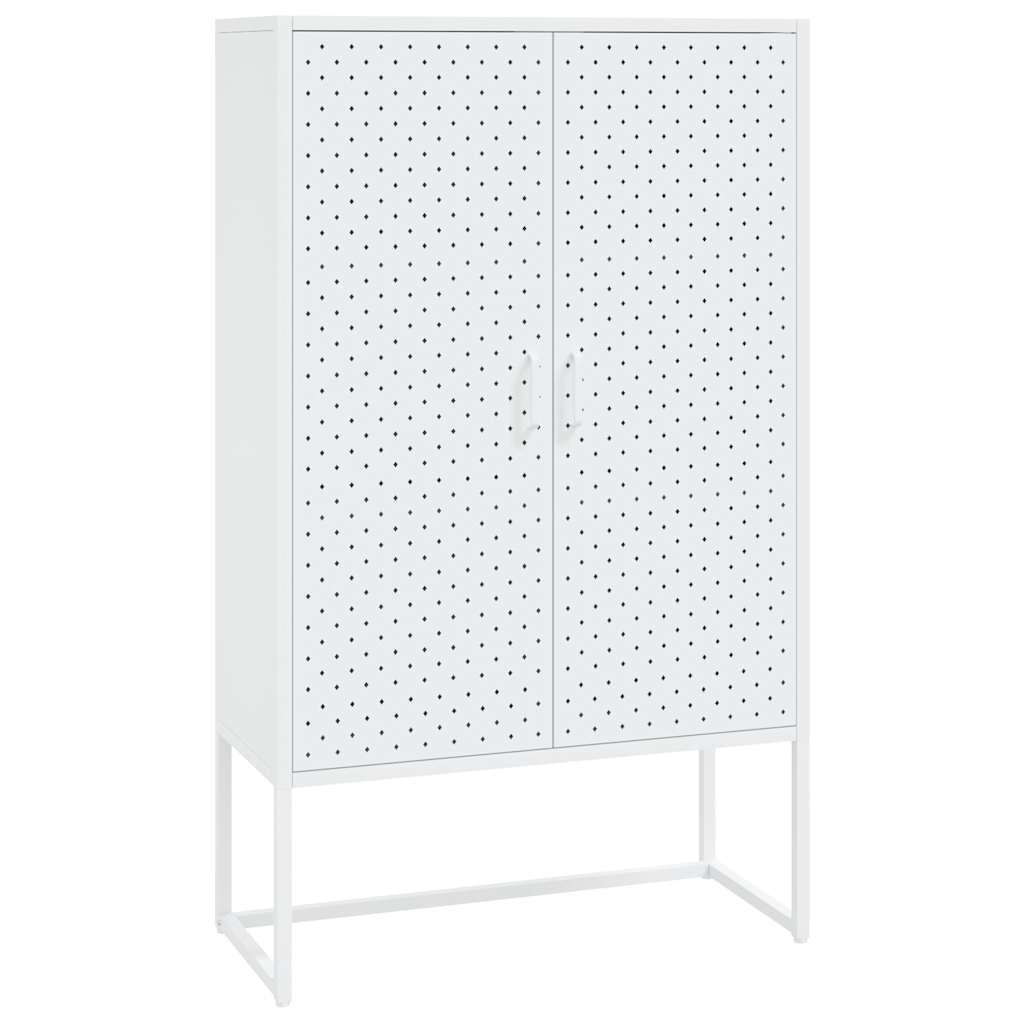 Fehér acél magasszekrény 80 x 35 x 135 cm 2