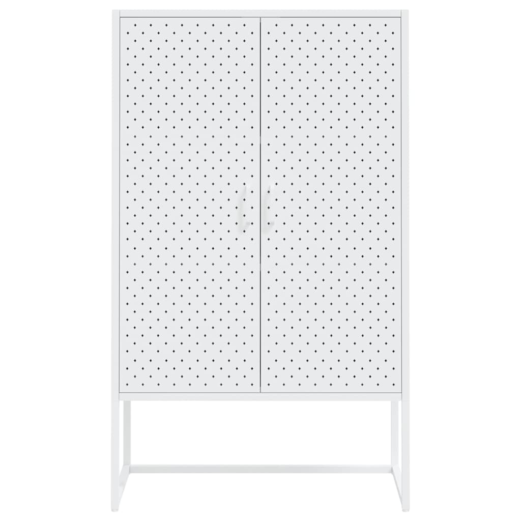 Fehér acél magasszekrény 80 x 35 x 135 cm 5