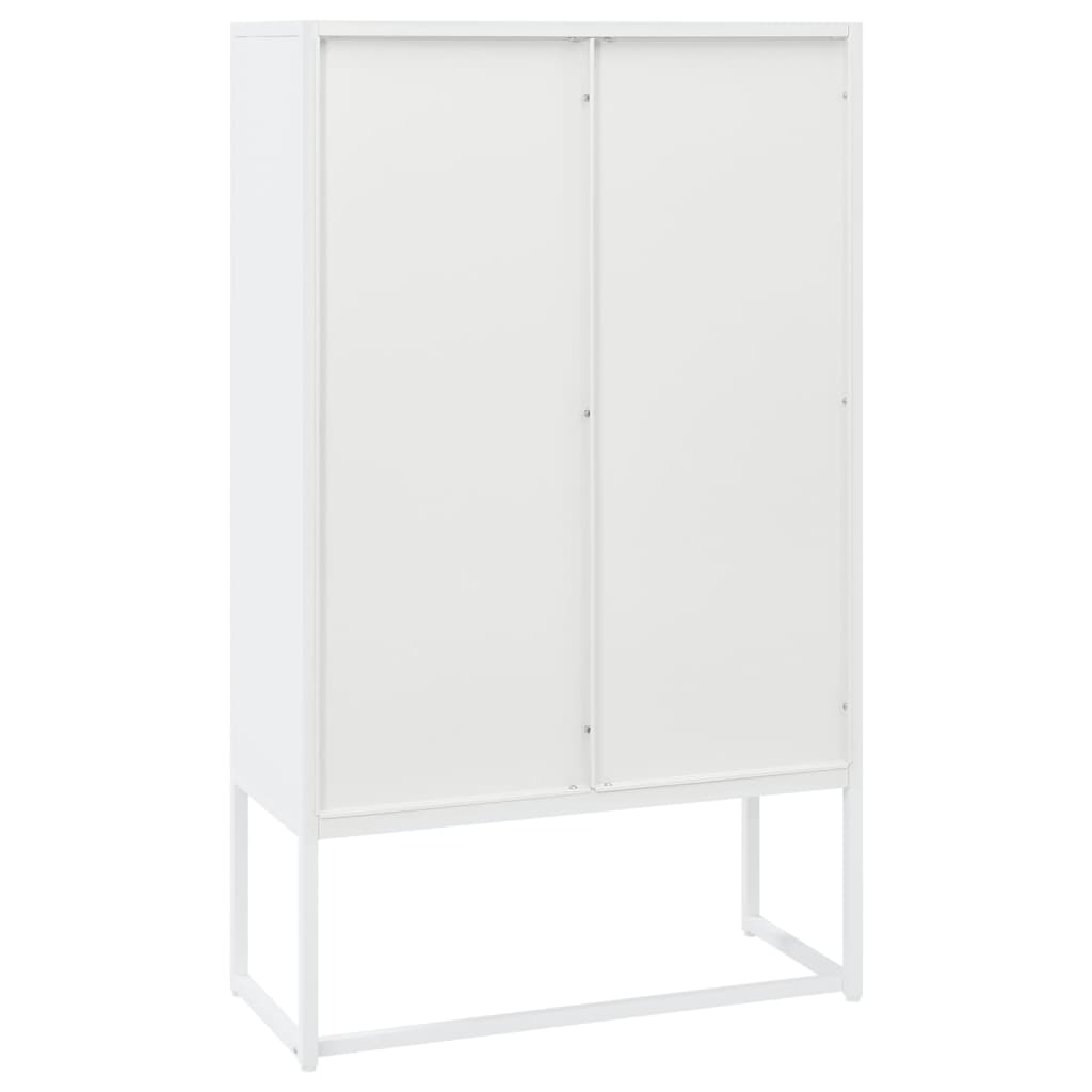 Fehér acél magasszekrény 80 x 35 x 135 cm 7