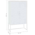 Fehér acél magasszekrény 80 x 35 x 135 cm 11