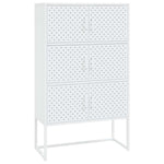 Fehér acél magasszekrény 80 x 35 x 135 cm 2