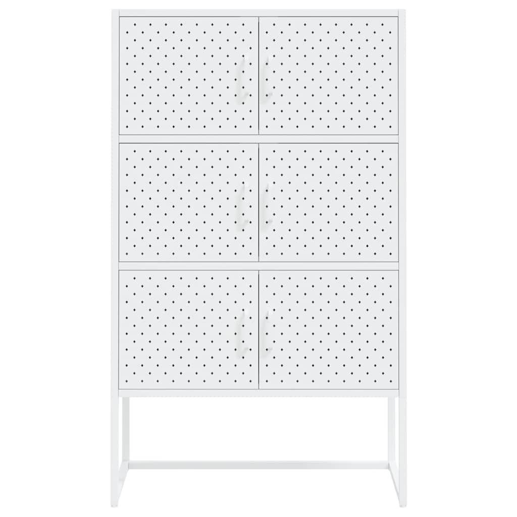 Fehér acél magasszekrény 80 x 35 x 135 cm 5