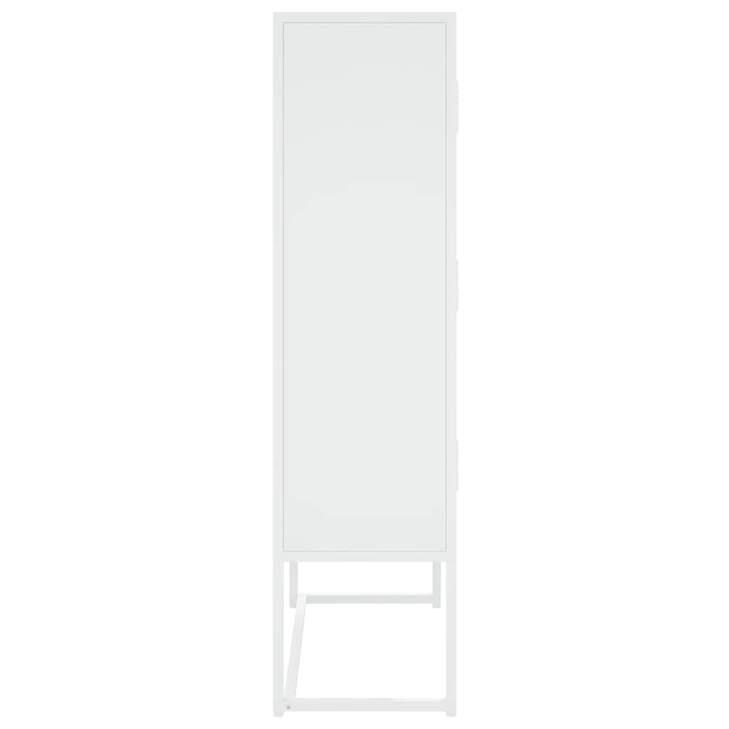 Fehér acél magasszekrény 80 x 35 x 135 cm 6