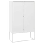 Fehér acél magasszekrény 80 x 35 x 135 cm 7