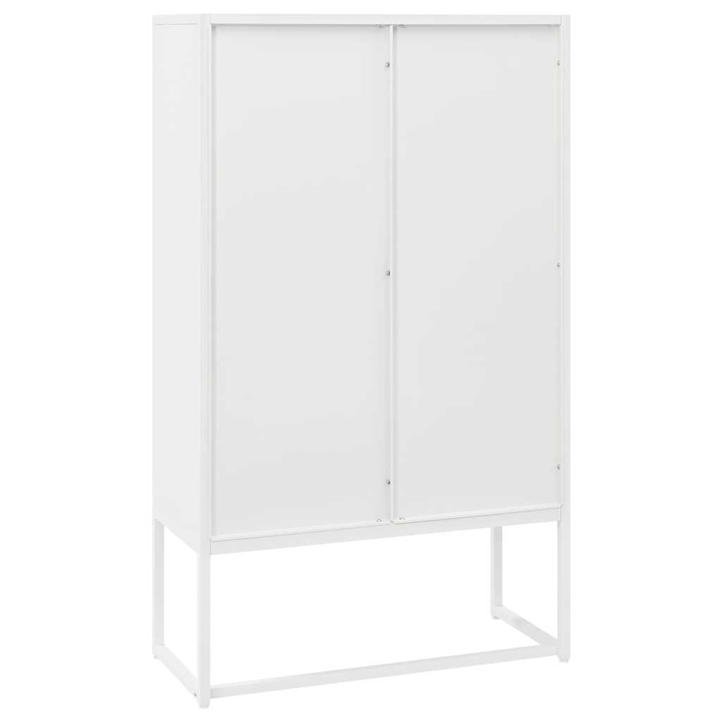 Fehér acél magasszekrény 80 x 35 x 135 cm 7