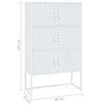 Fehér acél magasszekrény 80 x 35 x 135 cm 11