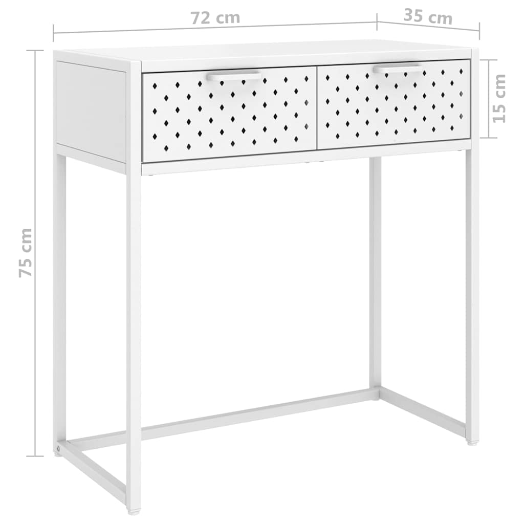 Fehér acél tálalóasztal 72 x 35 x 75 cm 9
