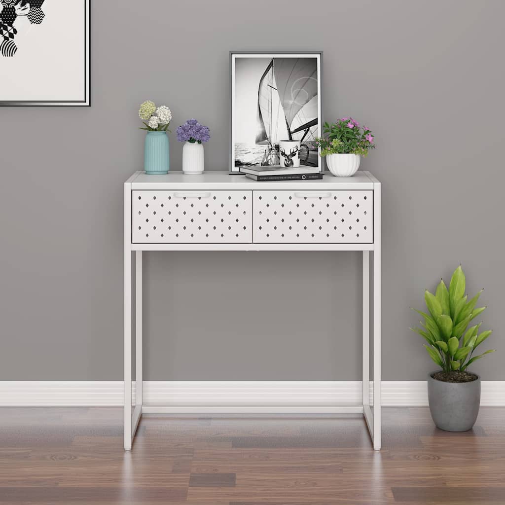 Fehér acél tálalóasztal 72 x 35 x 75 cm