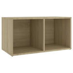 2 db sonoma tölgy színű szerelt fa TV-szekrény 72x35x36,5 cm 4