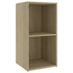 2 db sonoma tölgy színű szerelt fa TV-szekrény 72x35x36,5 cm 6