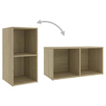 2 db sonoma tölgy színű szerelt fa TV-szekrény 72x35x36,5 cm 8