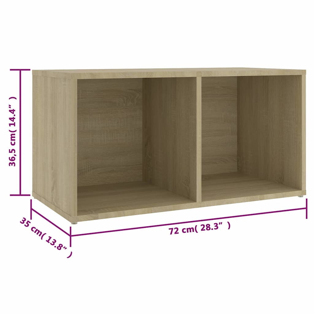 2 db sonoma tölgy színű szerelt fa TV-szekrény 72x35x36,5 cm 9