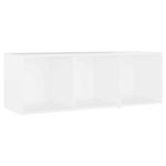 2 db fehér szerelt fa TV-szekrény 107 x 35 x 37 cm 4
