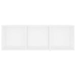 2 db fehér szerelt fa TV-szekrény 107 x 35 x 37 cm 5